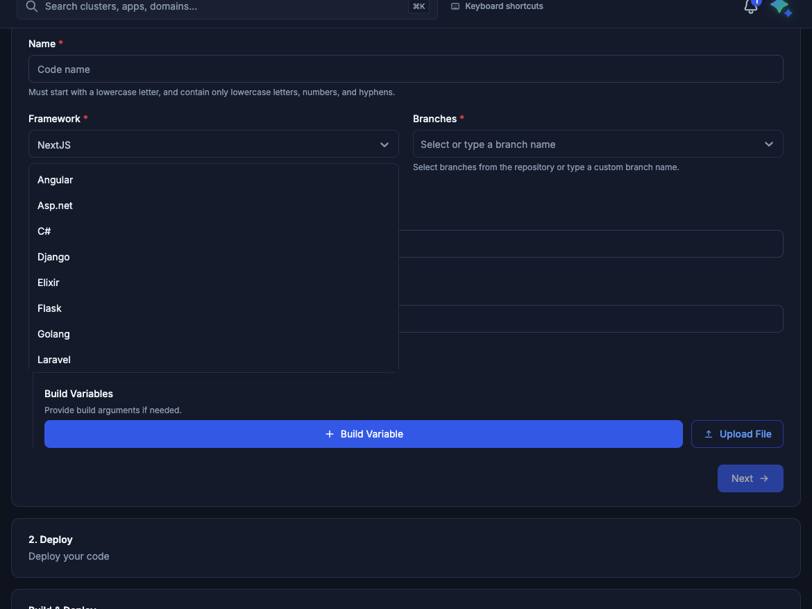 Framework list