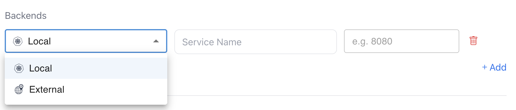 Backend Addition Creation Form